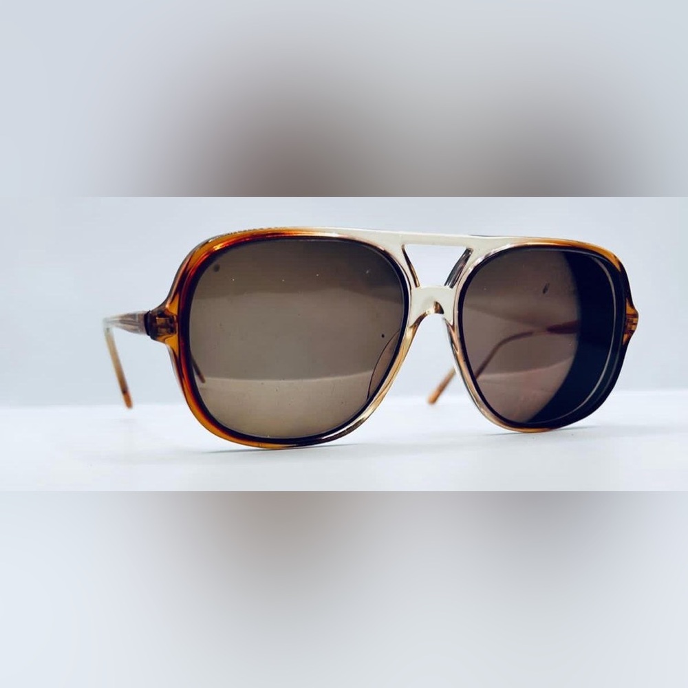 Anthony Martin Brady 54 Brown Translucent Pilot Sunglasses Frames Only